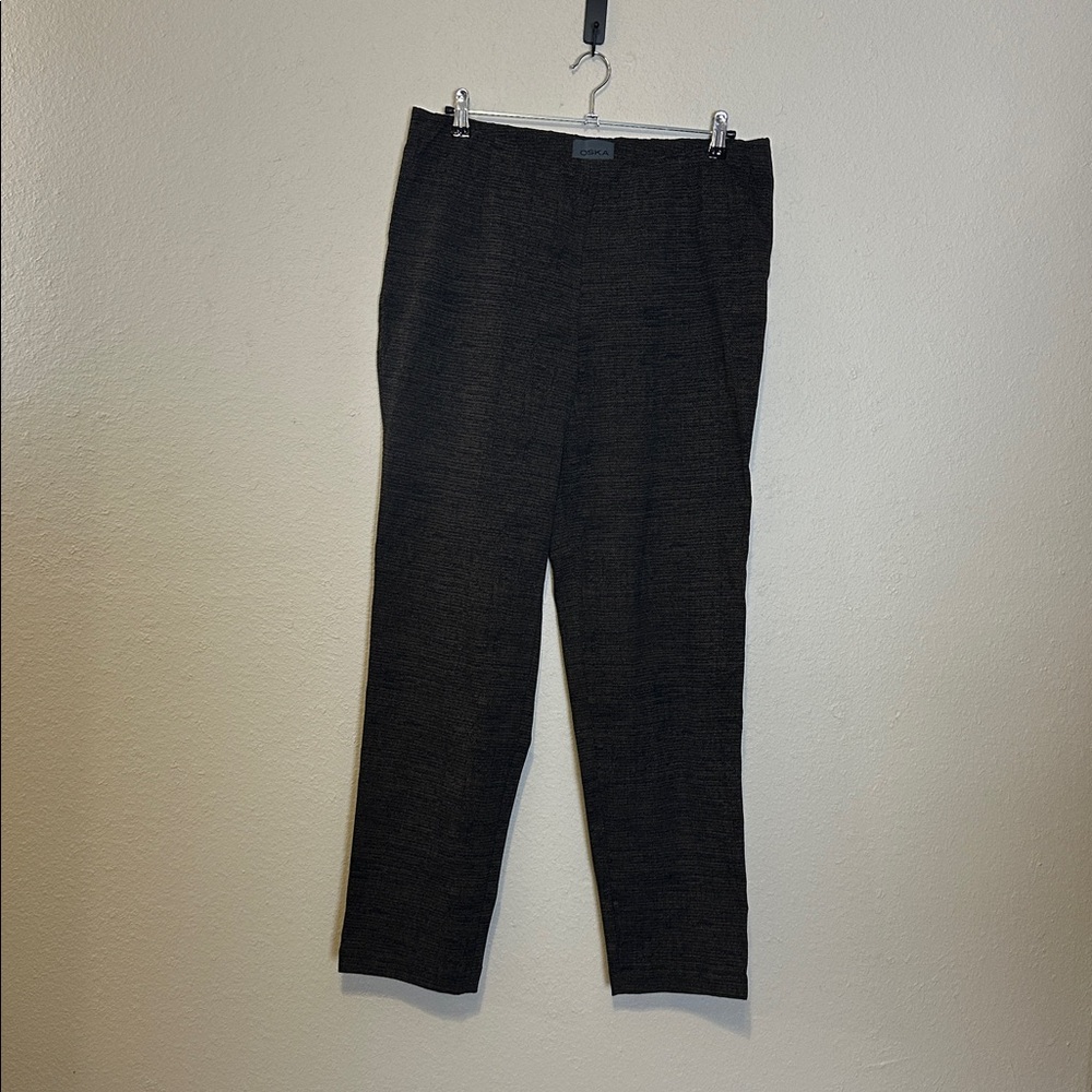 Oska Trouser Pant‎ Size 4 Brown Black Pull on Pants Size 12/14